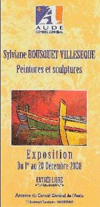 Carton présentatio exposition, Sylviane Bousquet Villesèque